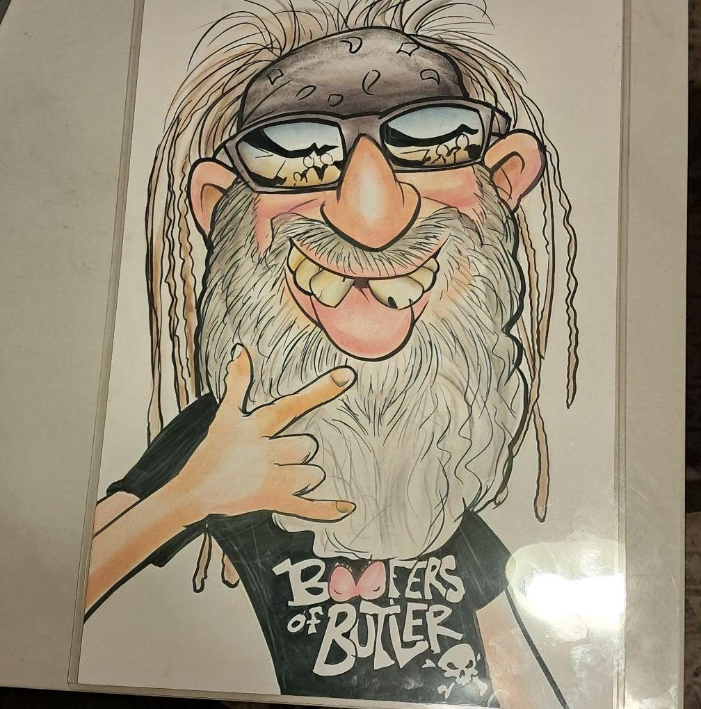 Hand-drawn Boofers caricature artwork